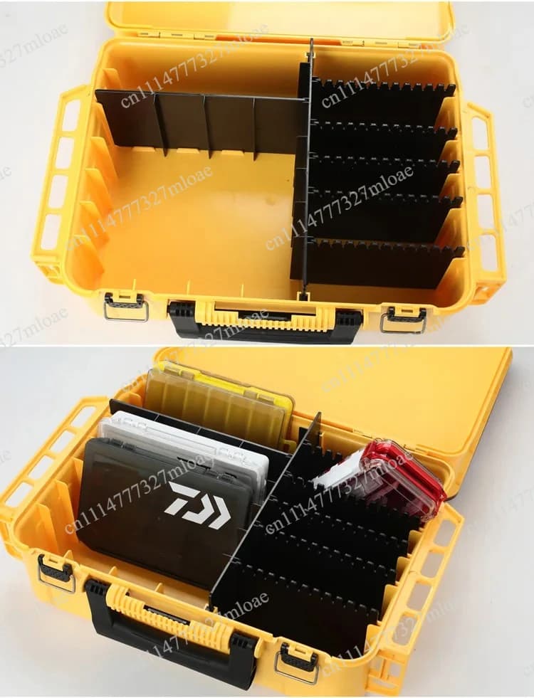 Portable Luya Tools Bait Fish Wheel Storage Box Fishing Accessories Box Fishing Tackle Double Layer