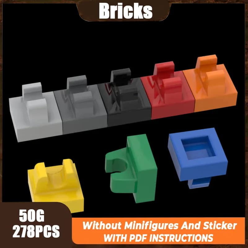 50g MOC 12825 2555 Piastrella Modificata 1x1 con Clip Parti di Mattoni Building Blocks Particelle FAI DA TE Giocattolo Per Bambini Regalo