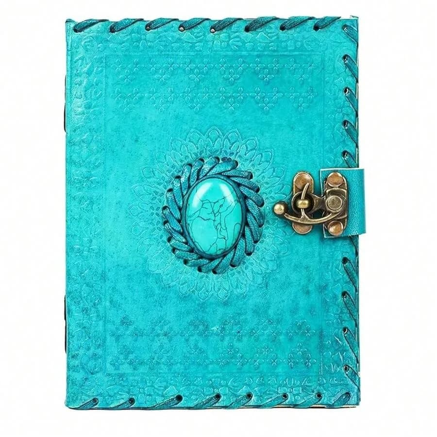 Leather Book Of Shadows Genuine Leather Bound Journal For Women and Men, Book Of Spells Journal Notebook For Traveling Sketchbo