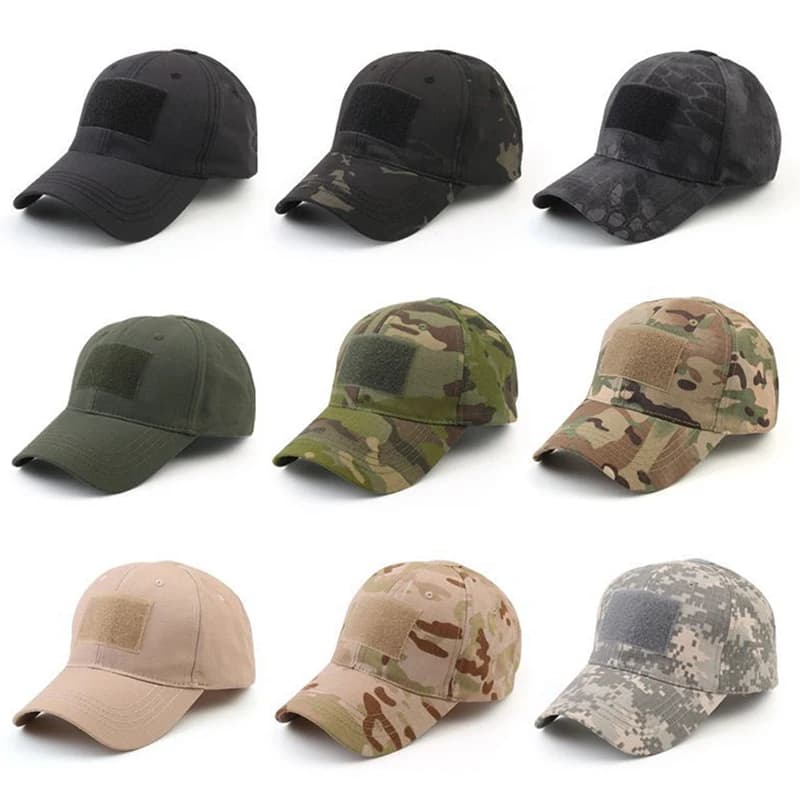 Cappello da Baseball Mimetico Tattico per Esterni, Cappello da Combattimento per Paintball Regolabile, Cappello Estivo Snapback per Uomo e Donna