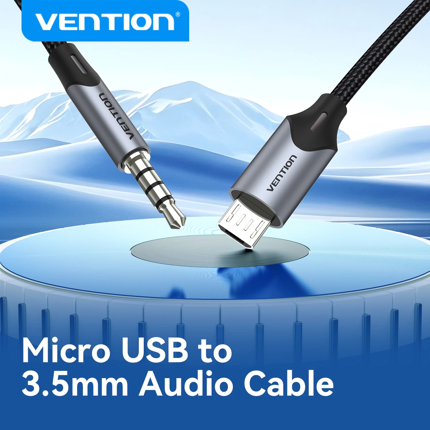 Vention Cavo audio da micro USB a 3,5 mm Scheda audio HiFi con supporto microfono per adattatore audio Karaoke per telefono Android Samsung Xiaomi