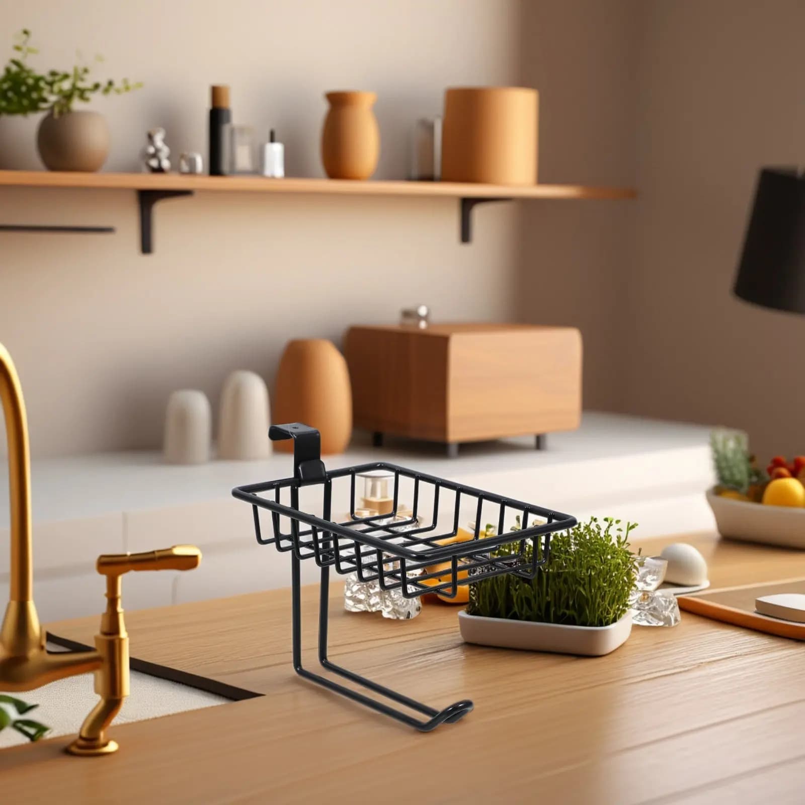 Toilet Paper Roll Holder with Shelf Wall Mounted Over Toilet Storage Basket Hook Style No Drill Iron Bathroom Accessory Dual Use