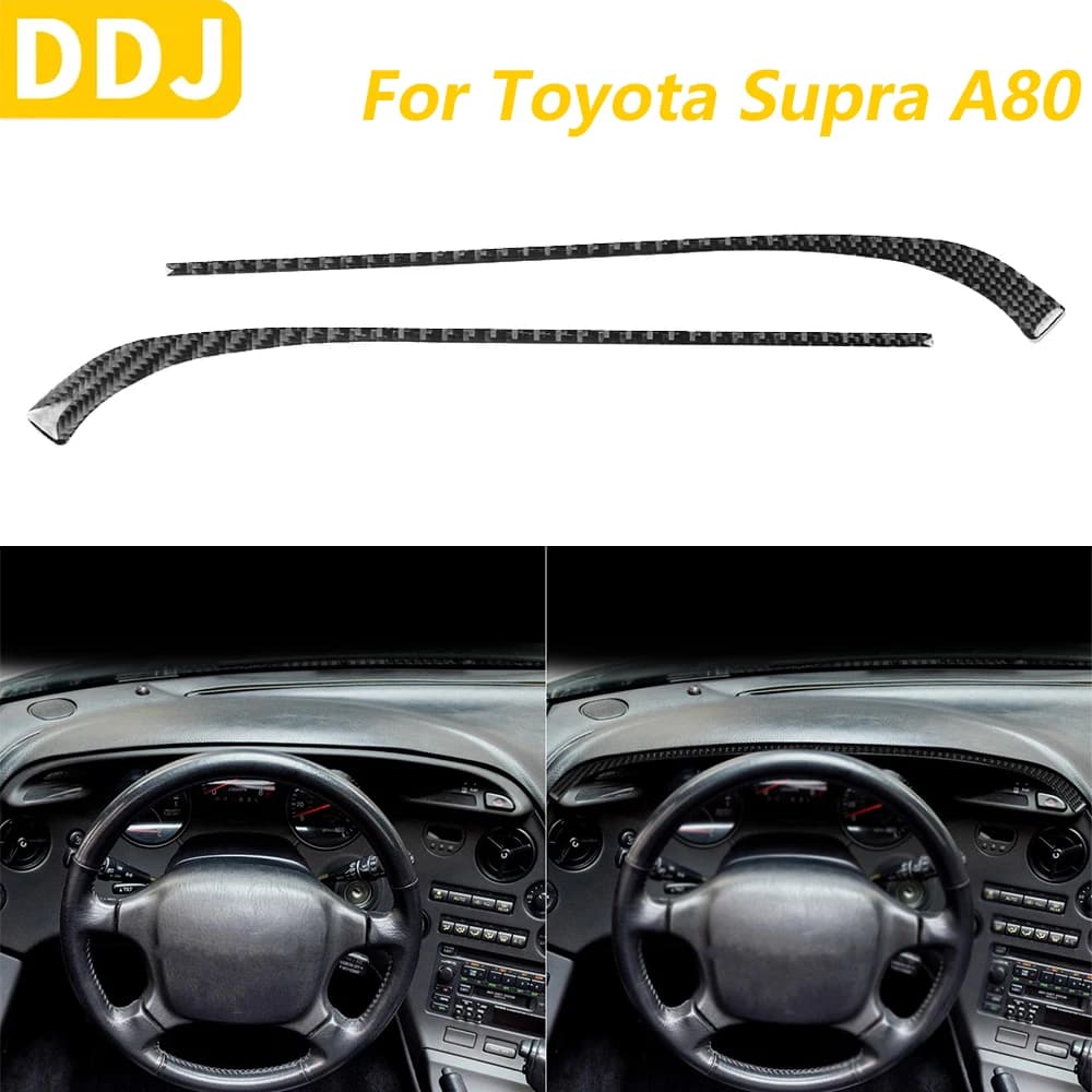 Per Toyota Supra MK4 A80 Turbo 1993-1999 Strumento del conducente in fibra di carbonio Tachimetro Pannello Strisce di rivestimento Accessori auto Adesivo