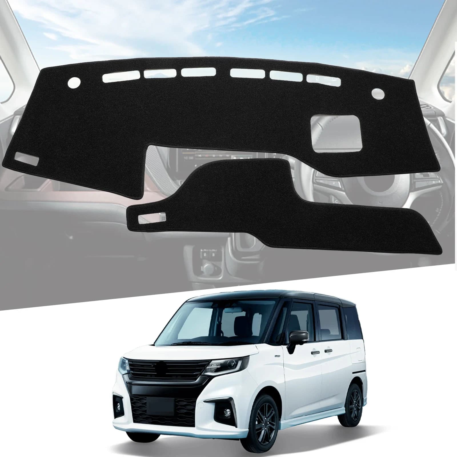 Tappetino Copri Cruscotto per Suzuki Solio 2021 2022 2023, Accessori Auto, Protezione Parasole, Tappeto