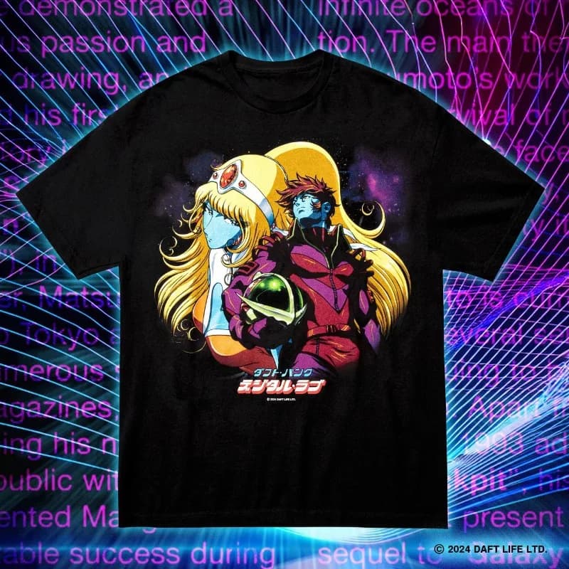 T-shirt Heavy Metal Band DAFT PUNK Leiji Matsumoto Stampa T-shits Manica corta Rock Punk Donna Top Donna Tee Donna Tee