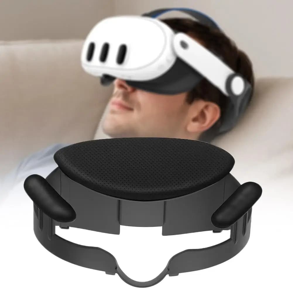 Open Facial Cover for VR visor Meta Quest 3, Breathable Supplies, Comfort Bearing for Head Strap, Pressure Relieve