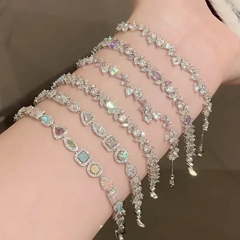 2026 Korean Super Flash Zircon Butterfly Flower Bracelet Light Luxury High End Niche Fashion Temperament Versatile Jewelry