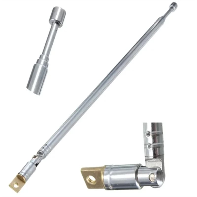 Antenna FM da 60 cm Radio portatile TV a 6 sezioni Antenna telescopica girevole