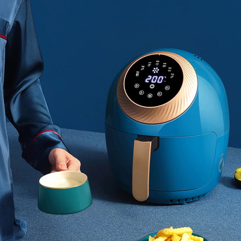 Smart Air Fryer Multifunction Without Smoking for Domestic Use with Electric Timer