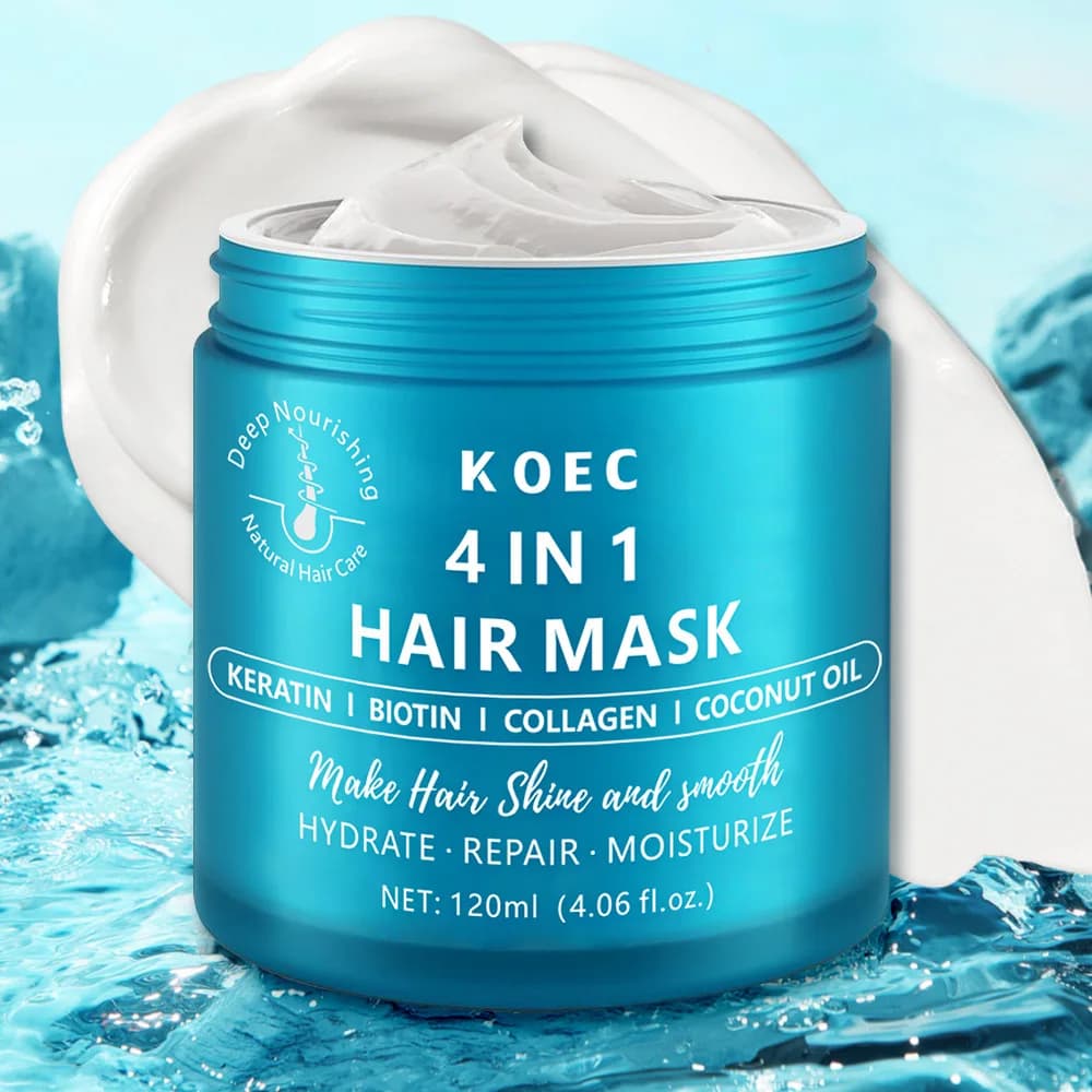 Keratin repairing hair mask, collagen balm mask, nourishing, moisturizing and moisturizing, improving for dry hair and crespi