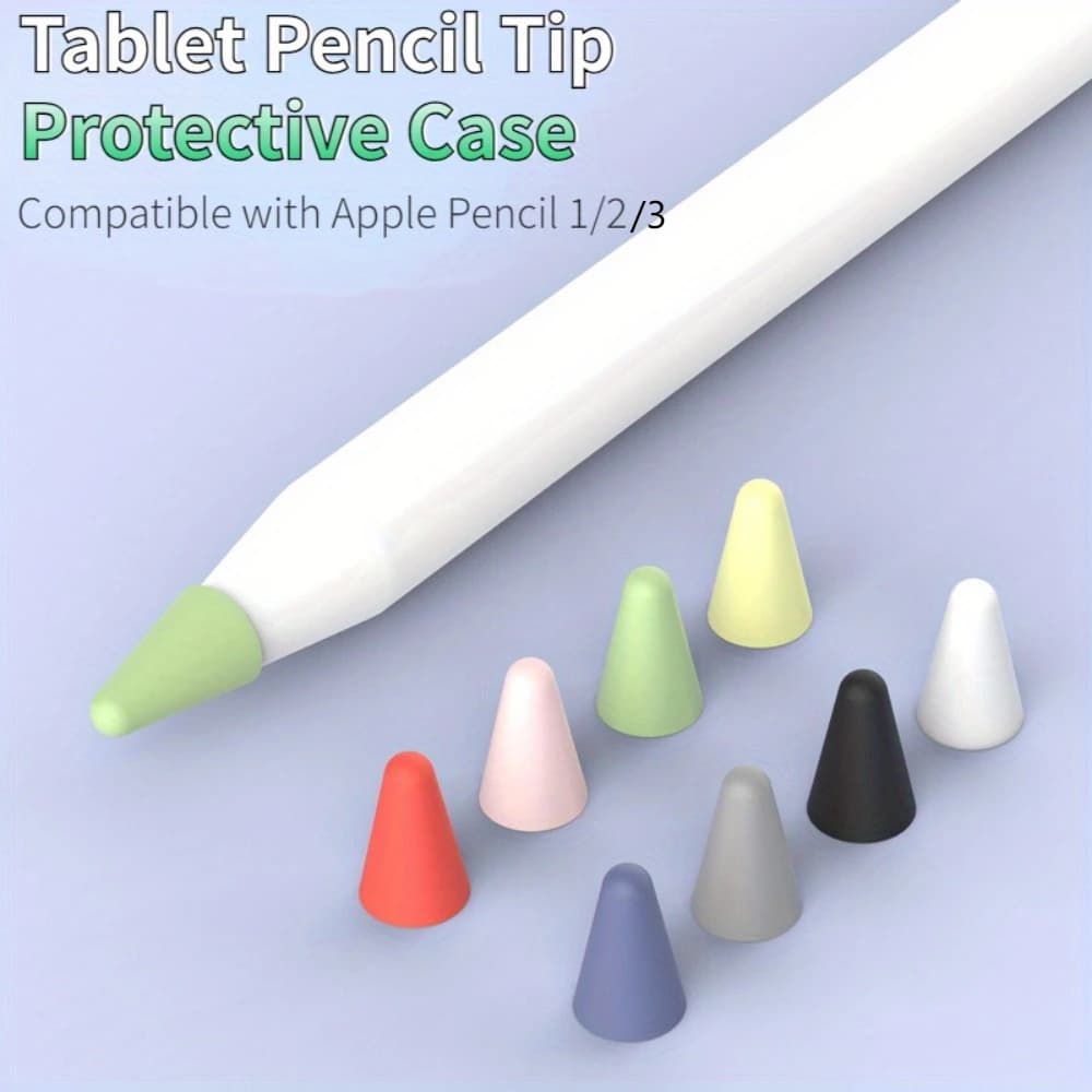 10 pezzi di copertura per pennino in silicone per Apple Pencil1/2/3 custodia con punta di ricambio muta per iPencil 3/2/1 custodia per pennino per touchscreen