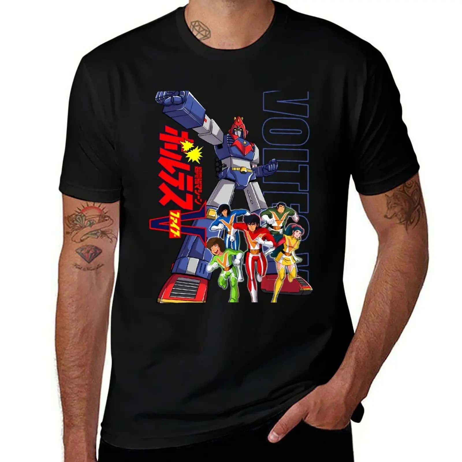 T-shirt Voltes V Robo & Team T-shirt sportiva leggera ad asciugatura rapida