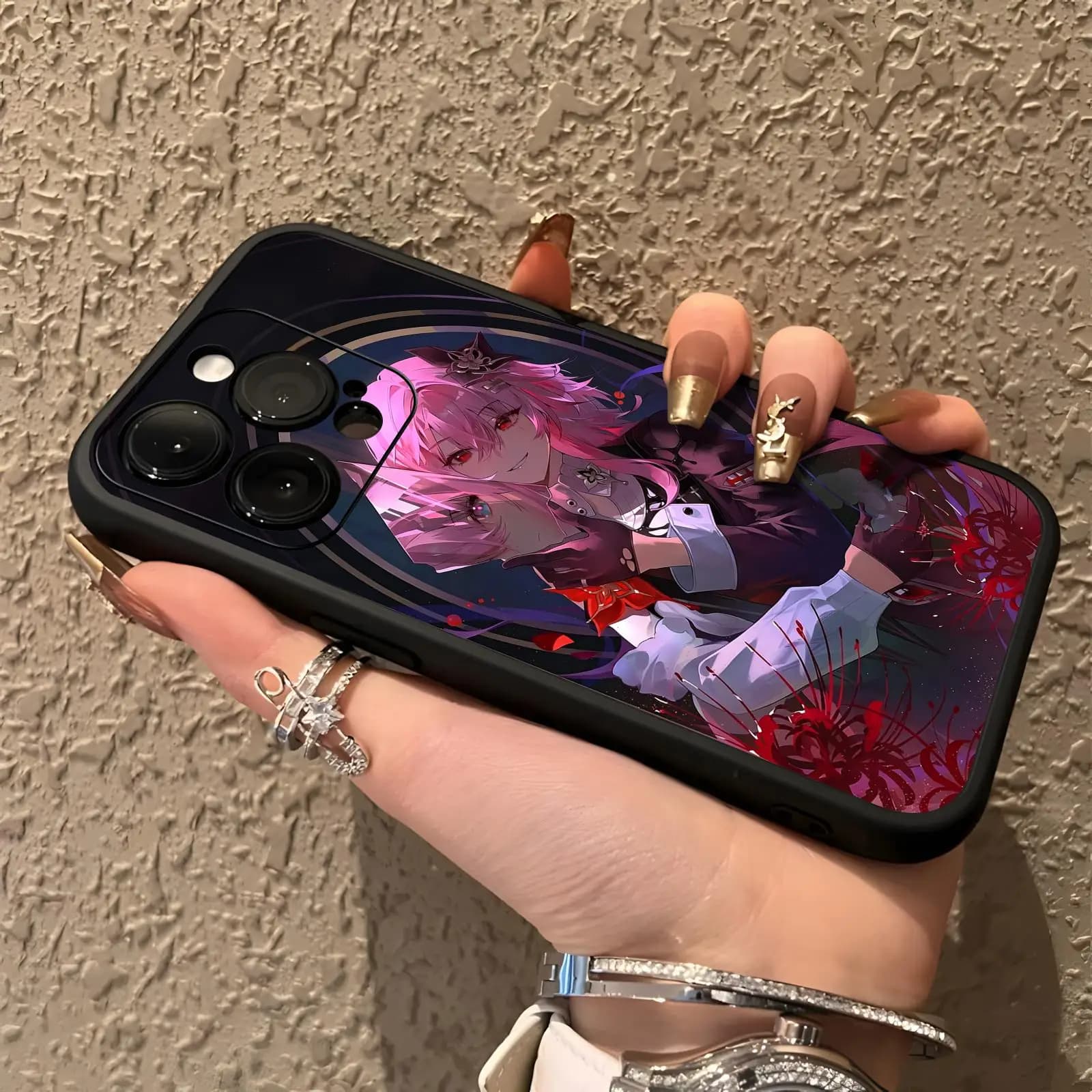 Honkai Star Rail Evernight Phone Case For iPhone17 16 16e 15 14 13 12Plus Mini Pro Max Soft black Shockproof Cover