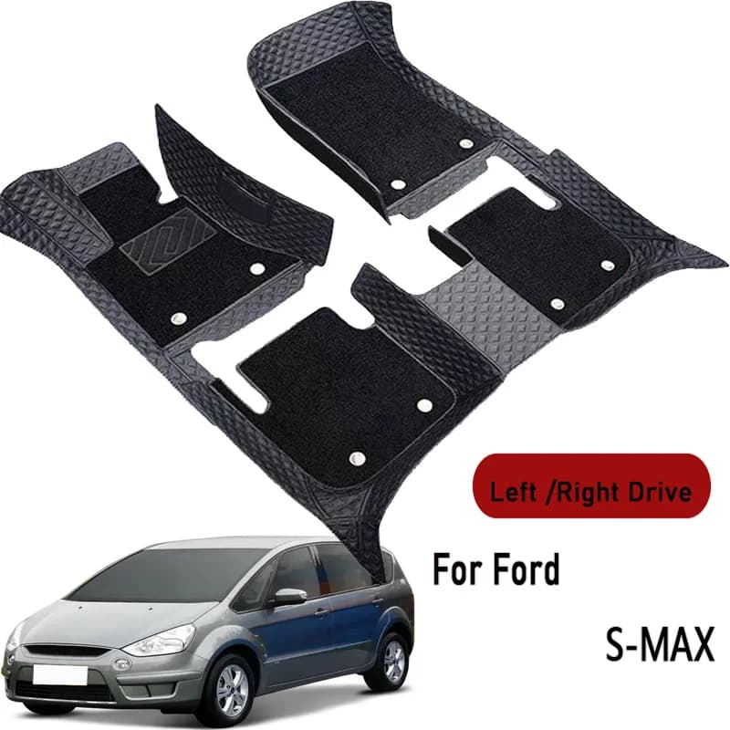 Car Floor Mats for Ford S-MAX 2017 Customauto Foot Pads Automobile Carpet Cover Interior Accessories