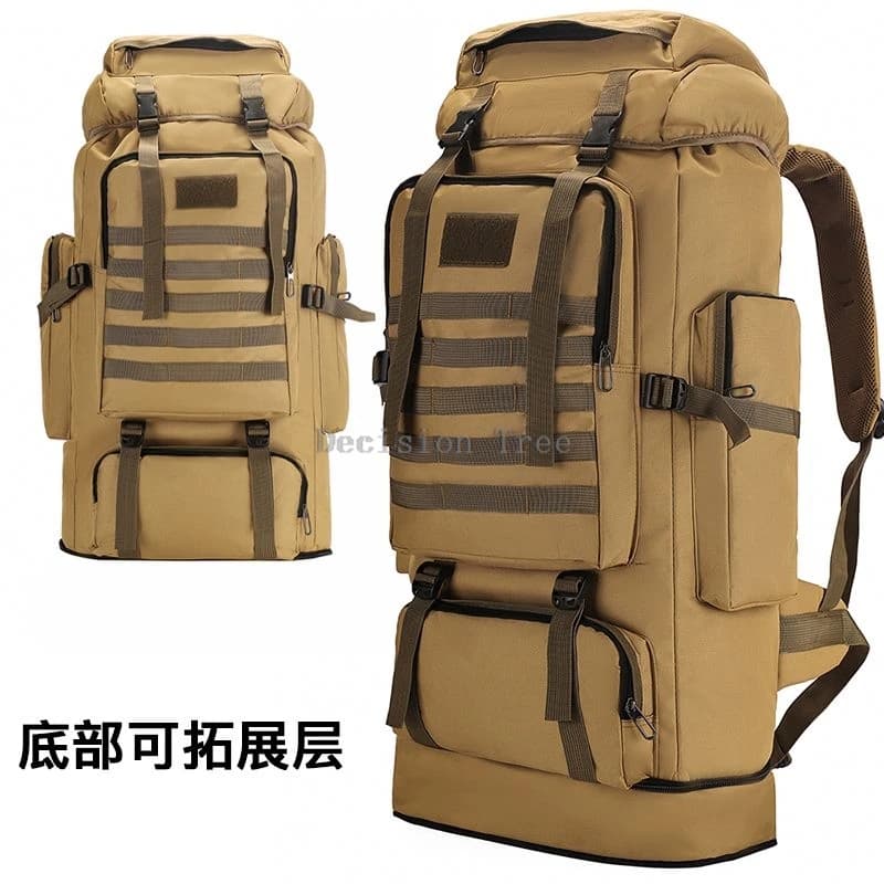 2025 100l outdoor hiking bag men's camping backpack waterproof lightweight travel bag large capacity luggage for business trips