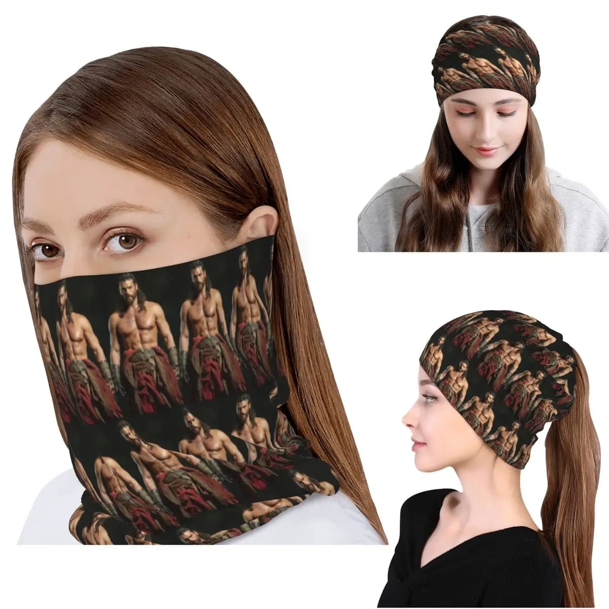 Bandana con foto dell'attore Can Yaman, copricollo, maschera, sciarpa, maschera multifunzione, berretto per uomo, donna, adulto, per tutte le stagioni