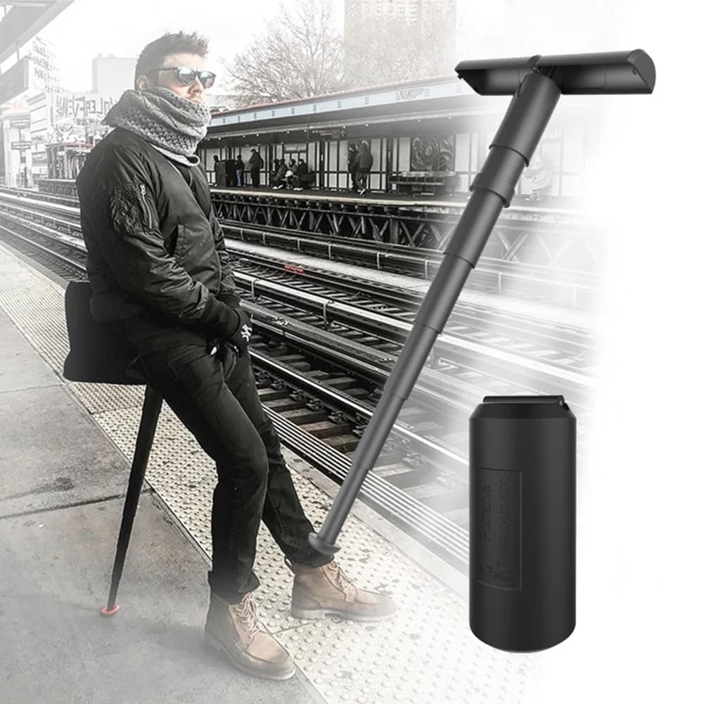 Sedia pieghevole portatile Sgabello retrattile da esterno regolabile Seggiolone pieghevole Sgabello telescopico per metropolitana Artefatto per coda