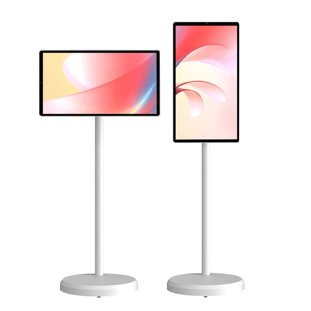 Smart TV Monitor Portatile con Supporto, TV Wireless per Camera da Letto, Televisore Interattivo con Grande Schermo