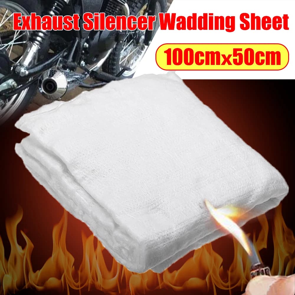 Silenziatore di scarico per moto da 5mm foglio di ovatta isolamento termico cotone tappetino insonorizzato coperte silenziatore strumento di assorbimento acustico