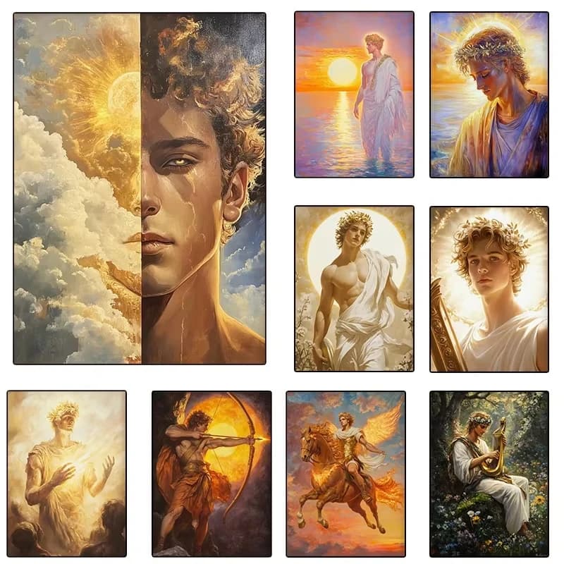 Acrylic Paint By Numbers Greek God Apollo Oil Painting Package Art Picture For Bedroom Wall Adults Hand Painted Unique Gift