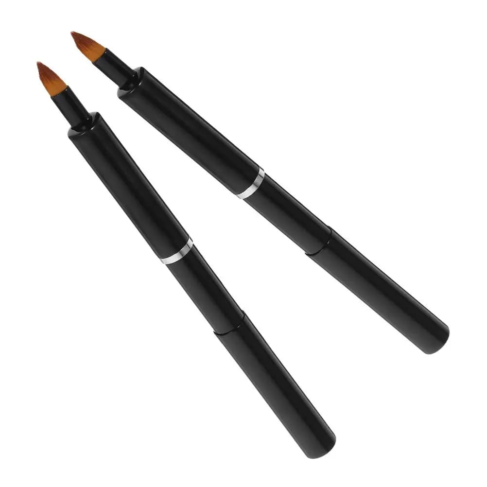 2 Pennelli per Labbra Retrattili, Applicatore di Rossetto per Applicazione Precisa, Pennello per Trucco Labbra, Ombretto e Correttore