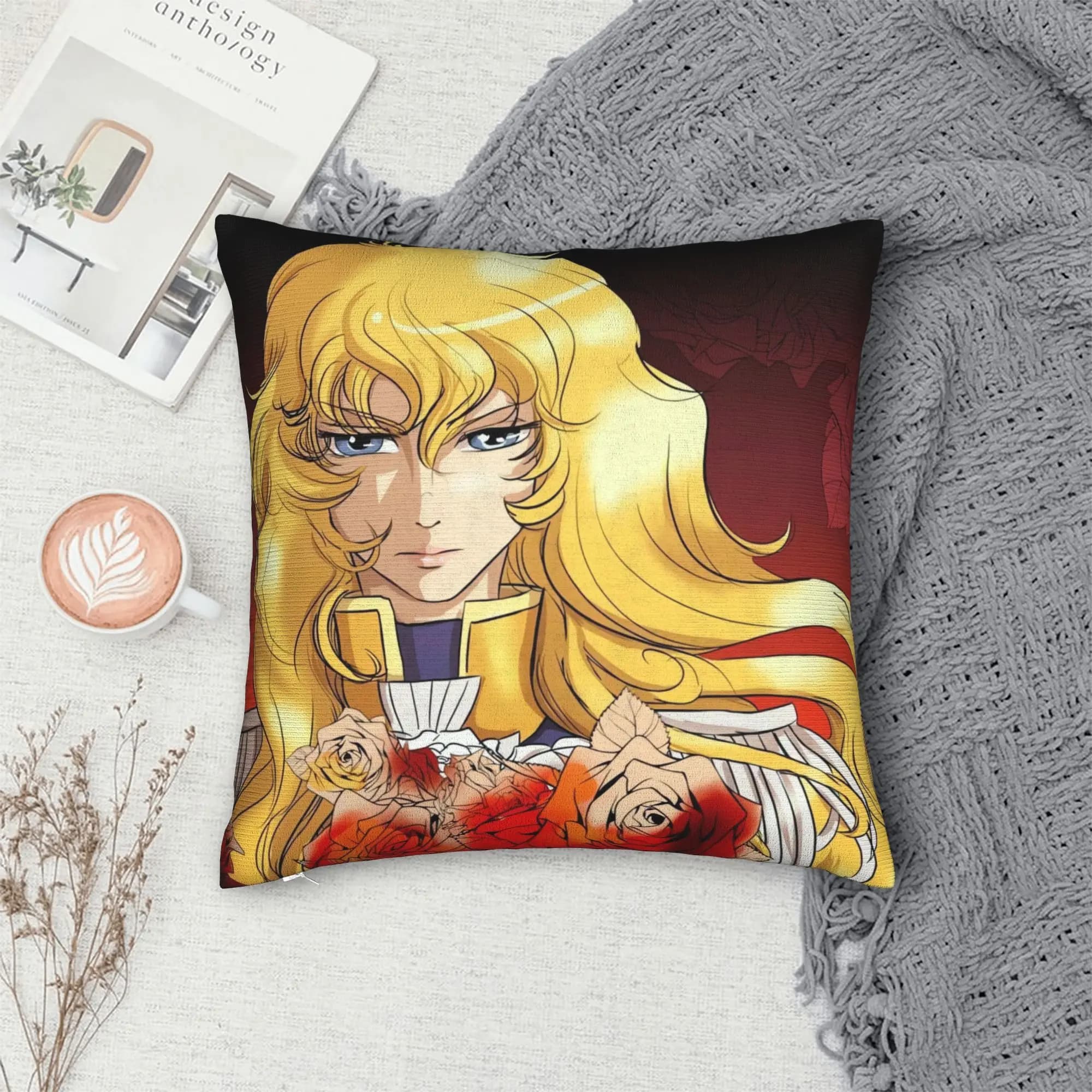 The Rose Of Versailles Pillow Case Design Pillow Cover Cute Funny Pillowcases For Living Room Bed Chair
