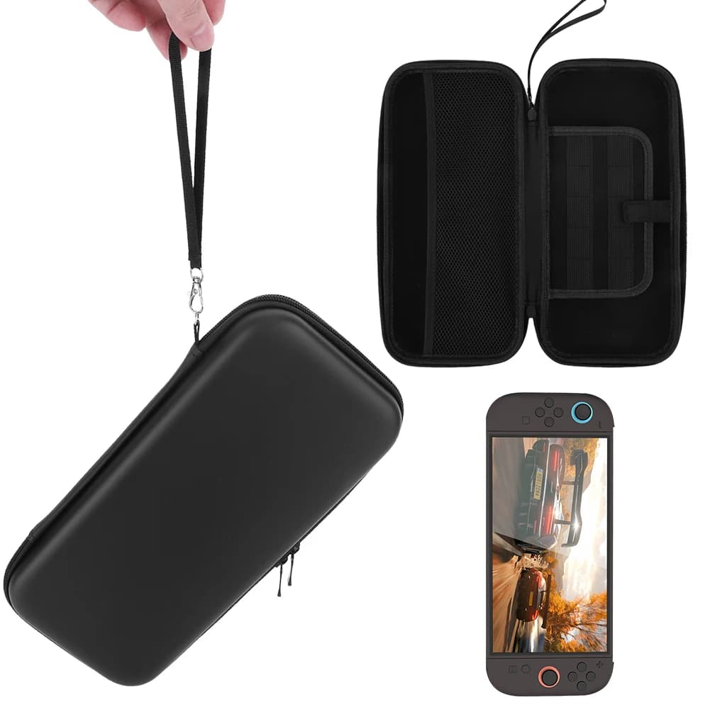 Custodia da trasporto in PU per Switch 2, borsa organizer antiurto e antigraffio con porta per 10 schede di gioco per console portatile Switch 2