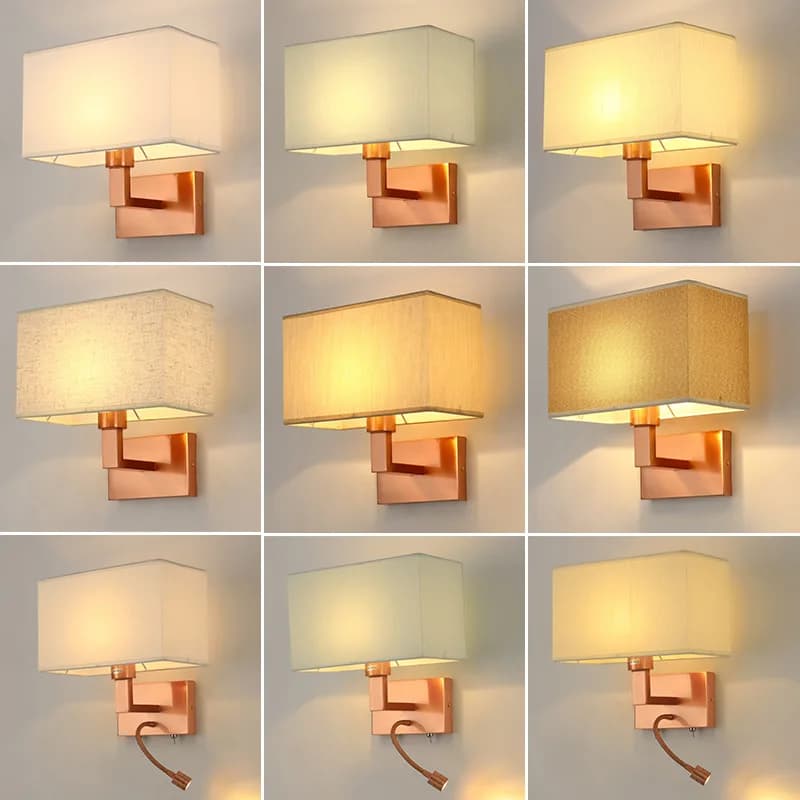 Lampade da parete moderne a LED da comodino con 1W Soptlight Lampade da interno in metallo Camera da letto Soggiorno Specchio Luce Decorazioni per la casa