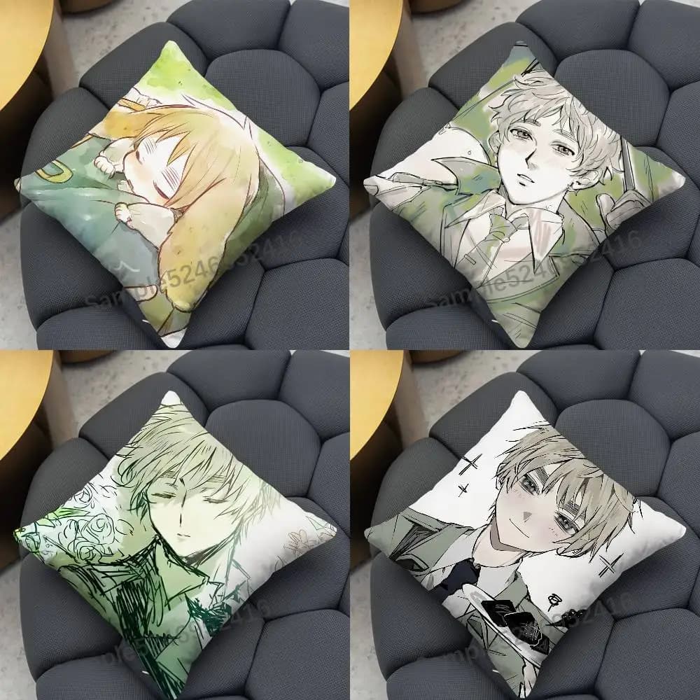A-Arthur Kirkland H-Hetalia-es APH Square Cushion Pillow Case Sofa Bedroom/Living Room Backrest Multiple Sizes Washable Covers
