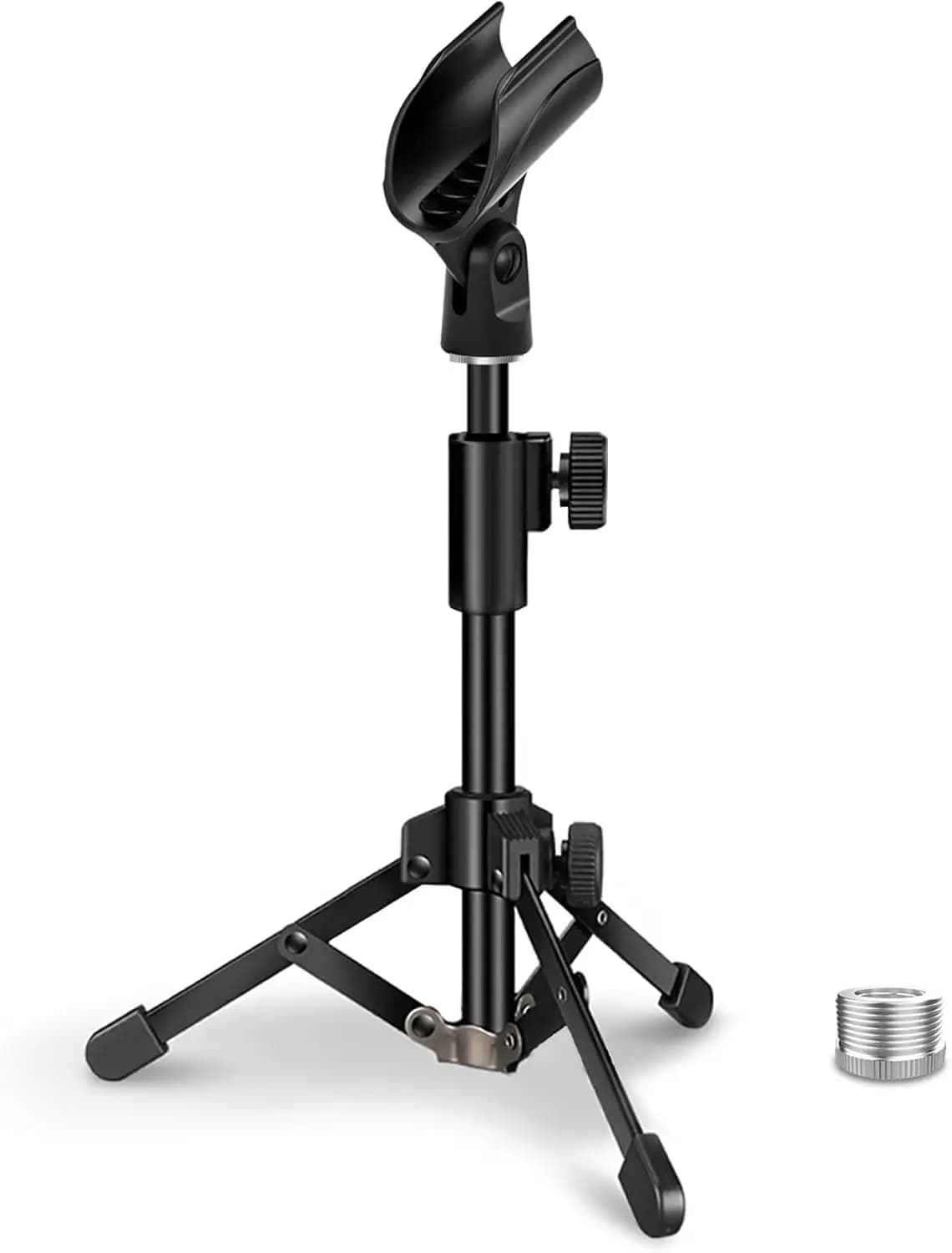 Treppiede per Microfono Portatile e Pieghevole con Altezza Regolabile, Compatibile con Blue Yeti, Snowball, HyperX e Altri