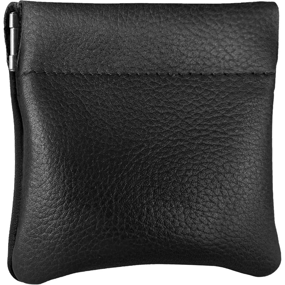 Portamonete in Vera Pelle Premium Unisex, Mini Porta Monete Compatto 3.5x3.5 Pollici, Pochette Portatile in Pelle, Portafoglio Piccolo e Resistente per Tasca, Contanti Quotidiani, Monete e Piccoli Accessori