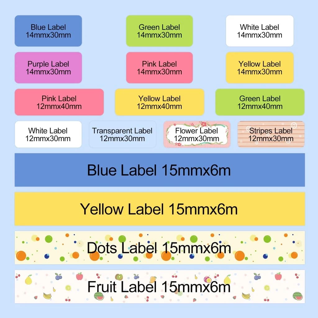 Supvan Hot Label Printer Paper Waterproof Printing Label Tape Scratch-resistant adhesive label paper for E10 E16 paper tape