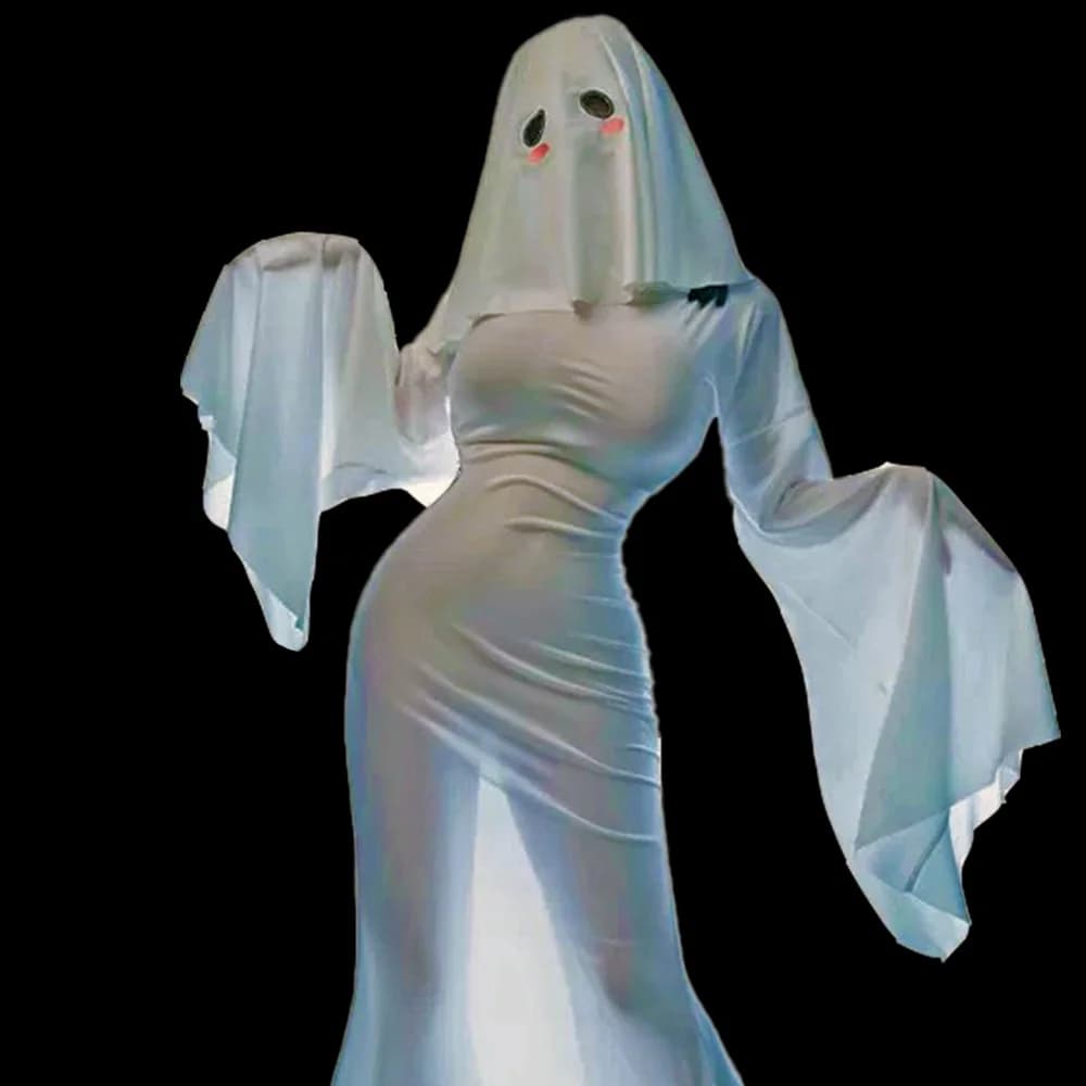 Fatto a mano CJG-067 1/6 Bilancia Soldato Femminile Sheer White Set Ragazza Cosplay Set Fantasma Costume Fascia 12 pollici Action Figure Modello