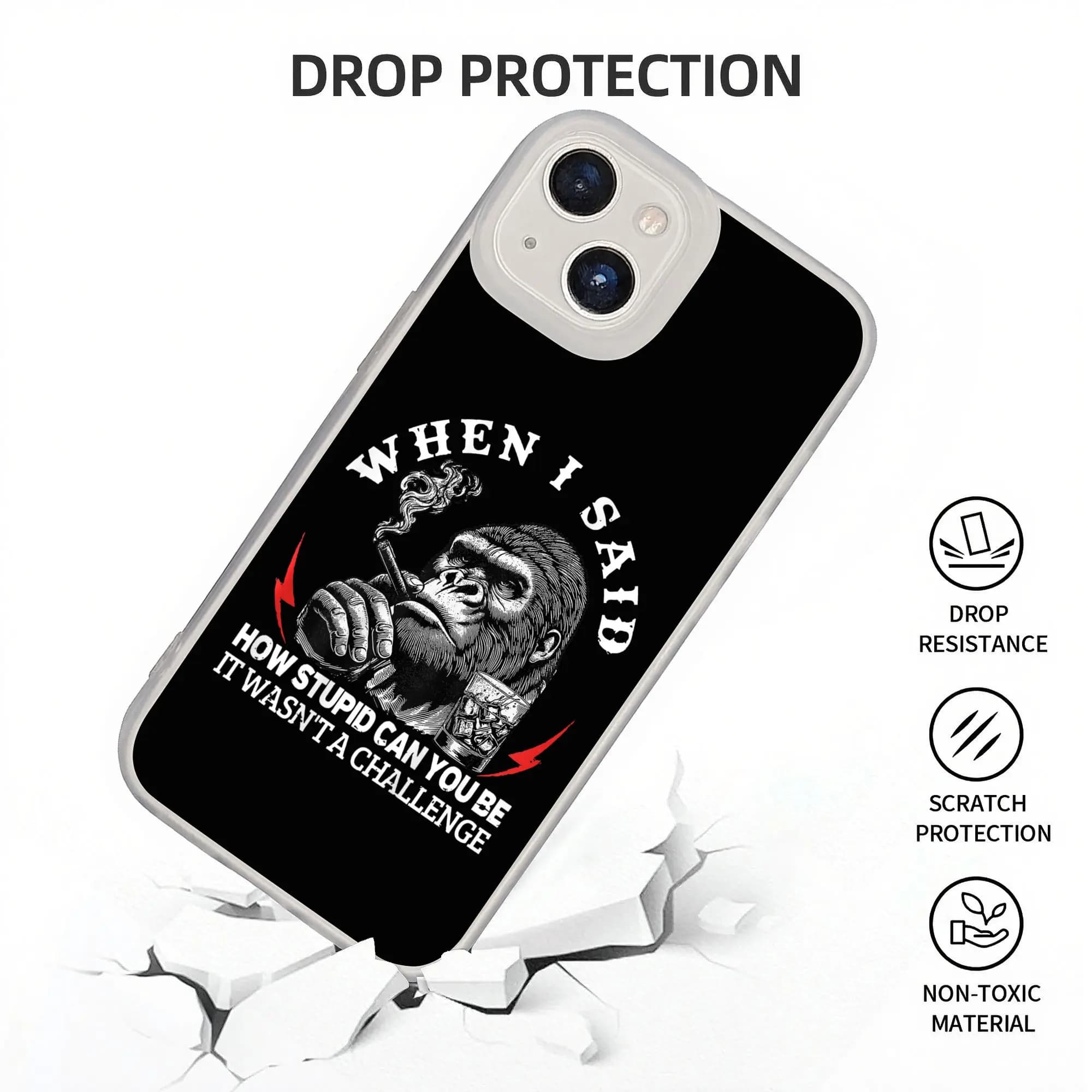 Nuova Cover Antiurto Armor Bumper con Scritta 'Quanto Stupido Puoi Essere?' per iPhone 17...11 Pro Max