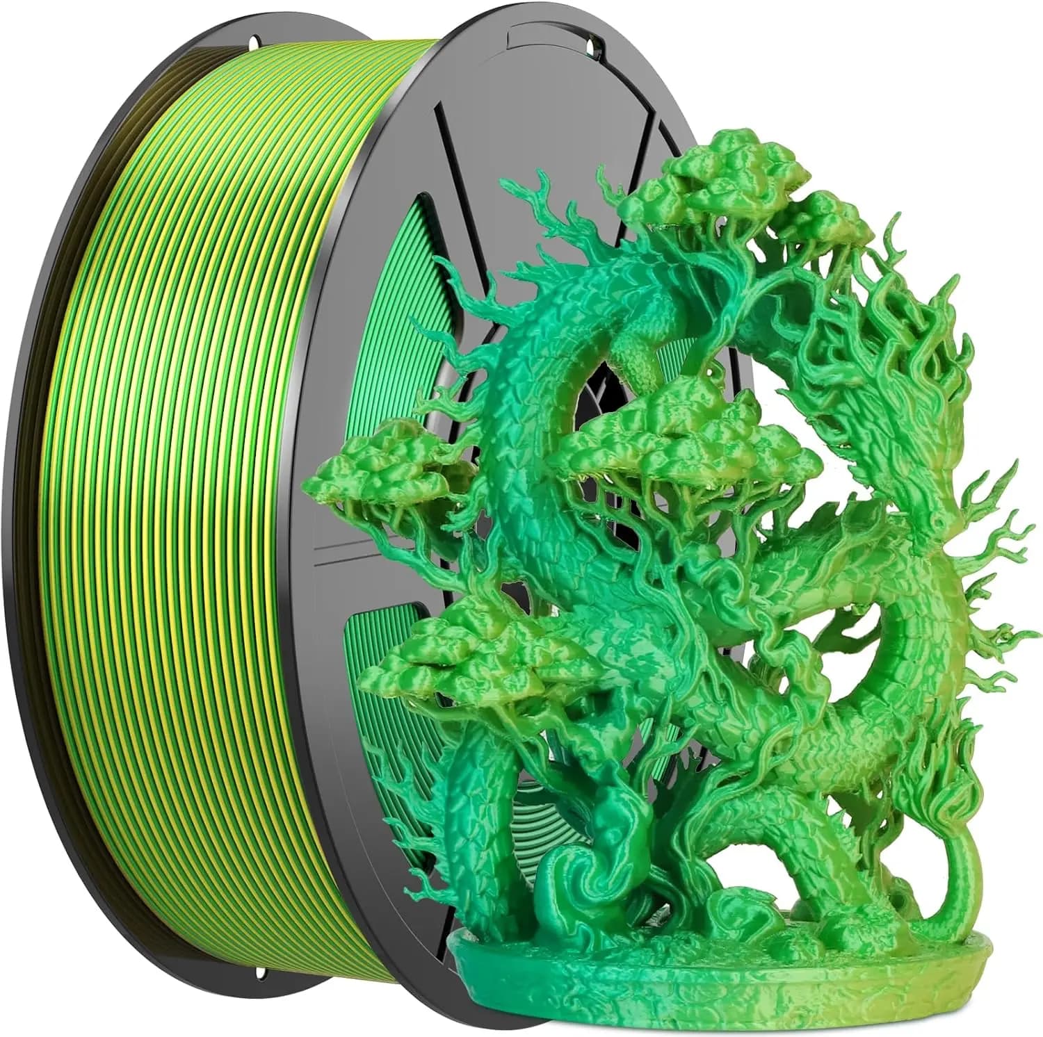 Filamento per Stampante 3D 250g 500g 1kg PLA Seta Oro Verde 1.75mm per Stampante 3D Materiale PLA Seta Oro Verde Filo Confezionato Sottovuoto