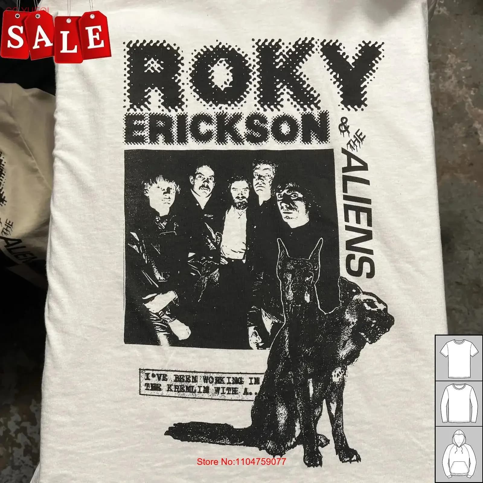 Nuova maglietta Roky Erickson Bleib Alien band For Fans di tutte le taglie JJ504 vintage lavata traspirante morbida unisex leggermente elegante