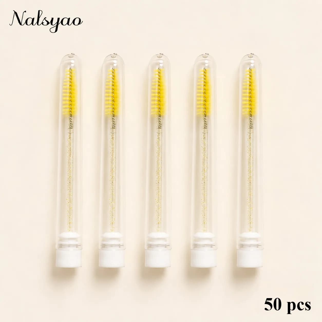 50PCS Disposable Eyelash Brushes Spoolies for Sparkling Eyelashes Brush Container for Brushes Dustproof Makeup Tool