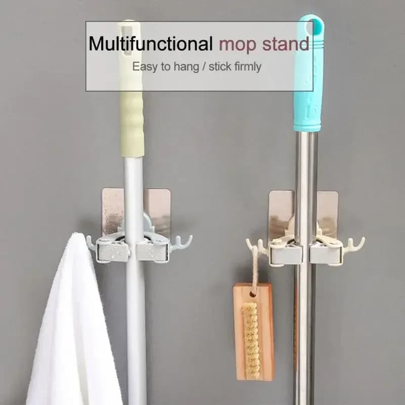 Super Strong ventosa Mop Broom Holder supporto per mocio a parete Mop Organizer cucina bagno Storage Rack Hanger Clip Hook