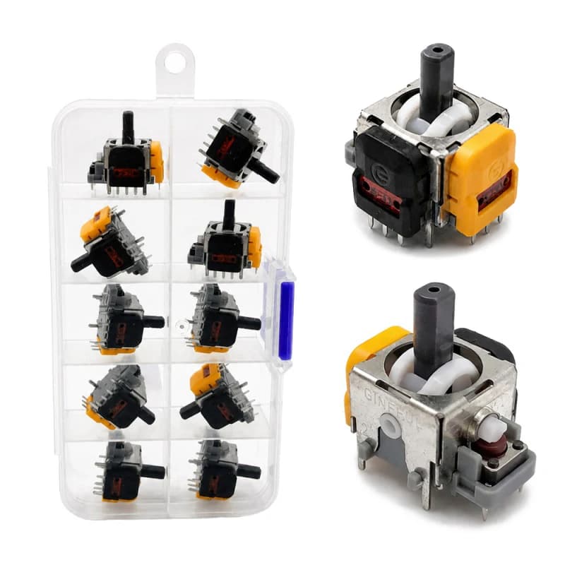 10 Pezzi Sensore Analogico 3D a Effetto Hall per Joystick Controller di Gioco PlayStation 5, Levetta Sensore per PS5/PS4/Xbox One/Switch Pro