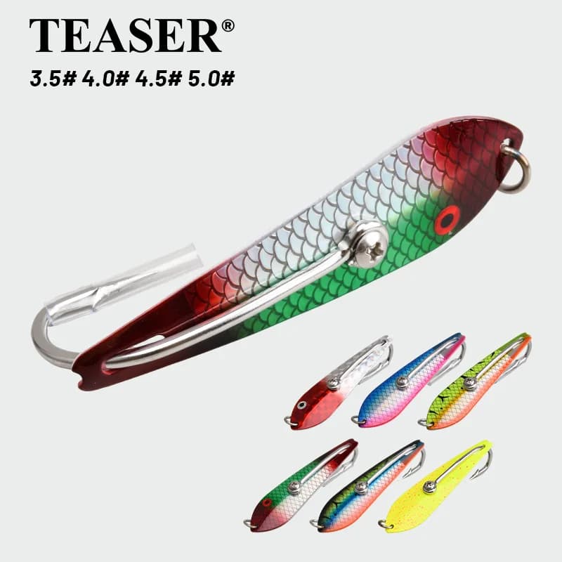TEASEE Drone Esca a piastra singola per la pesca in mare, amo jig in acciaio ad alto tenore di carbonio, esca jig UV a lento affondamento per la pesca in barca in acque profonde