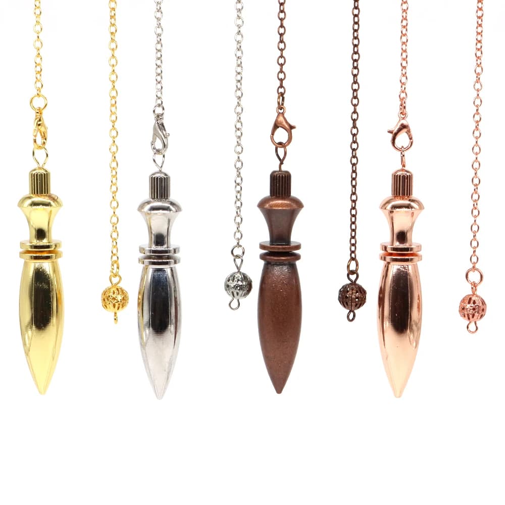 Dowsing Divinazione Meditazione Pendolo Penduli in metallo ramato Ciondolo in ottone Guarigione Heavy Dowser Reiki Pendoli spirituali Strumenti