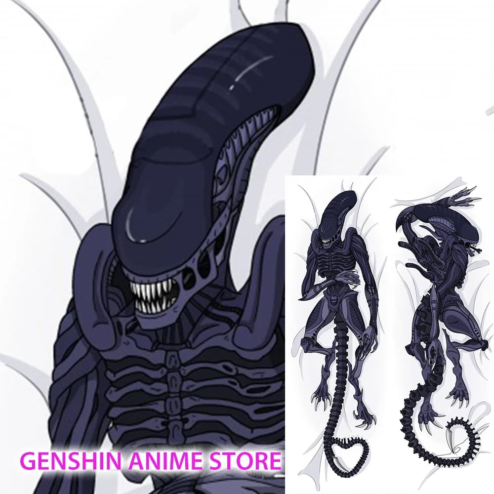 Costume Halloween Dakimakura Anime Warrior Alien Double Sided Print fodera per cuscino per il corpo a grandezza naturale federa a 2 vie Home Sofa Decor