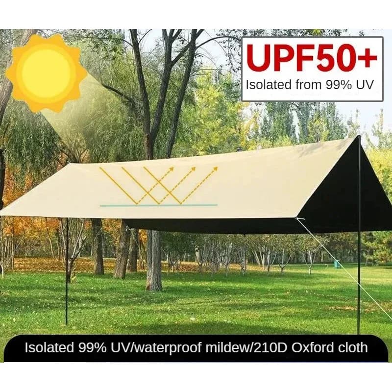 Tenda a baldacchino da esterno Colla nera Parasole Ombrello Farfalla Parasole da campeggio Riparo Tenda per protezione solare Riparo portatile antipioggia