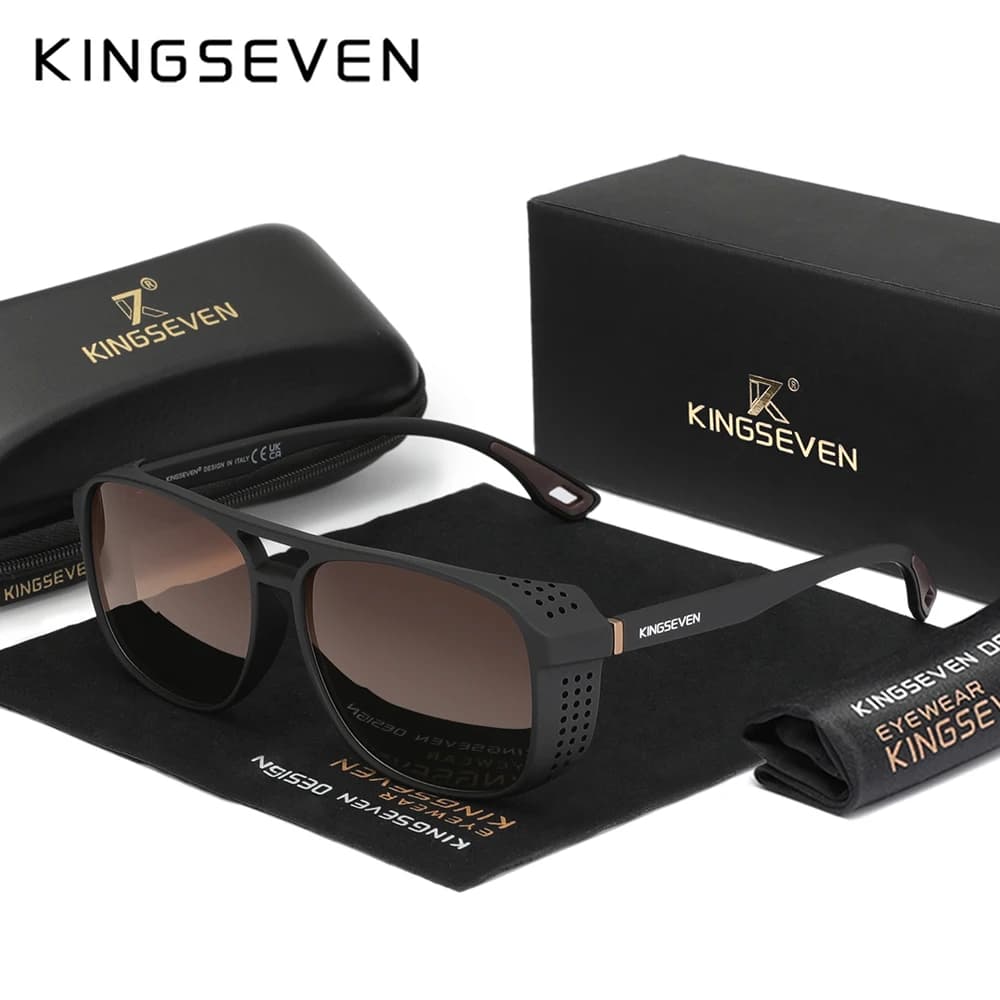 KINGSEVEN Fashion Large Frame Men 's Sunglasses Vintage Polarized Women Causal Driving Holiday Eyewear UV400