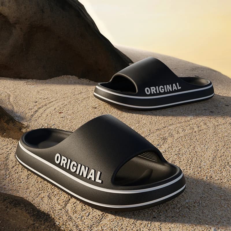 Women's Scritta Feslishoet, Beach Sandals, Solid Color, Men's thick sole, Interior and bathroom slip shoes, Summer Sandals for Couples