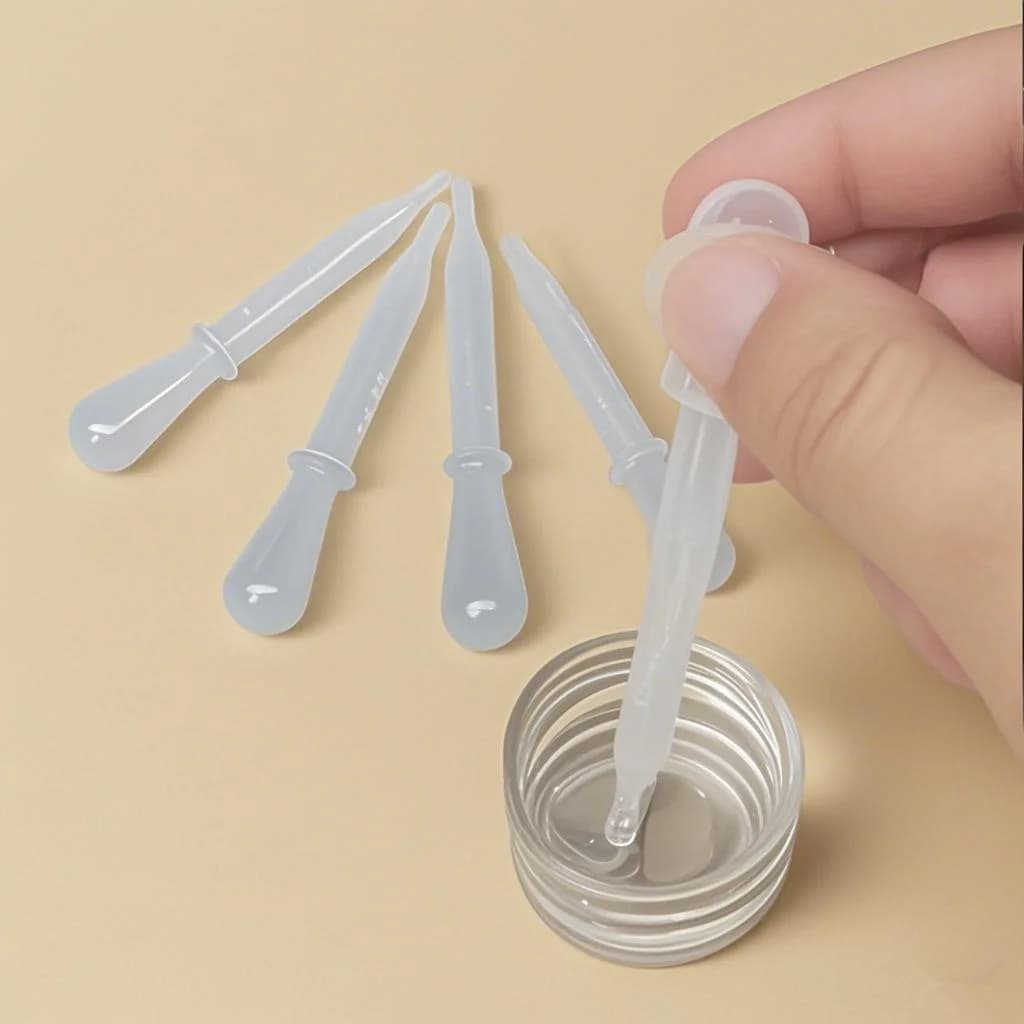 Pipetta monouso in plastica per trasferimento pipette graduate contagocce liquido per oli essenziali per occhi dell'orecchio laboratorio di vernice alcolica 5/10 pezzi