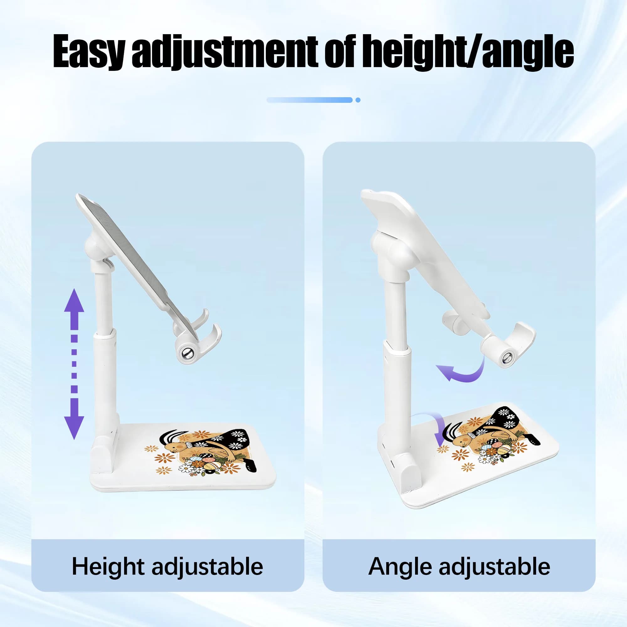 Easter Bunny Series 2 Phone Stand Portable Adjustable Height And Angle Non-Slip Stable Universal Tablet And Phone Holder