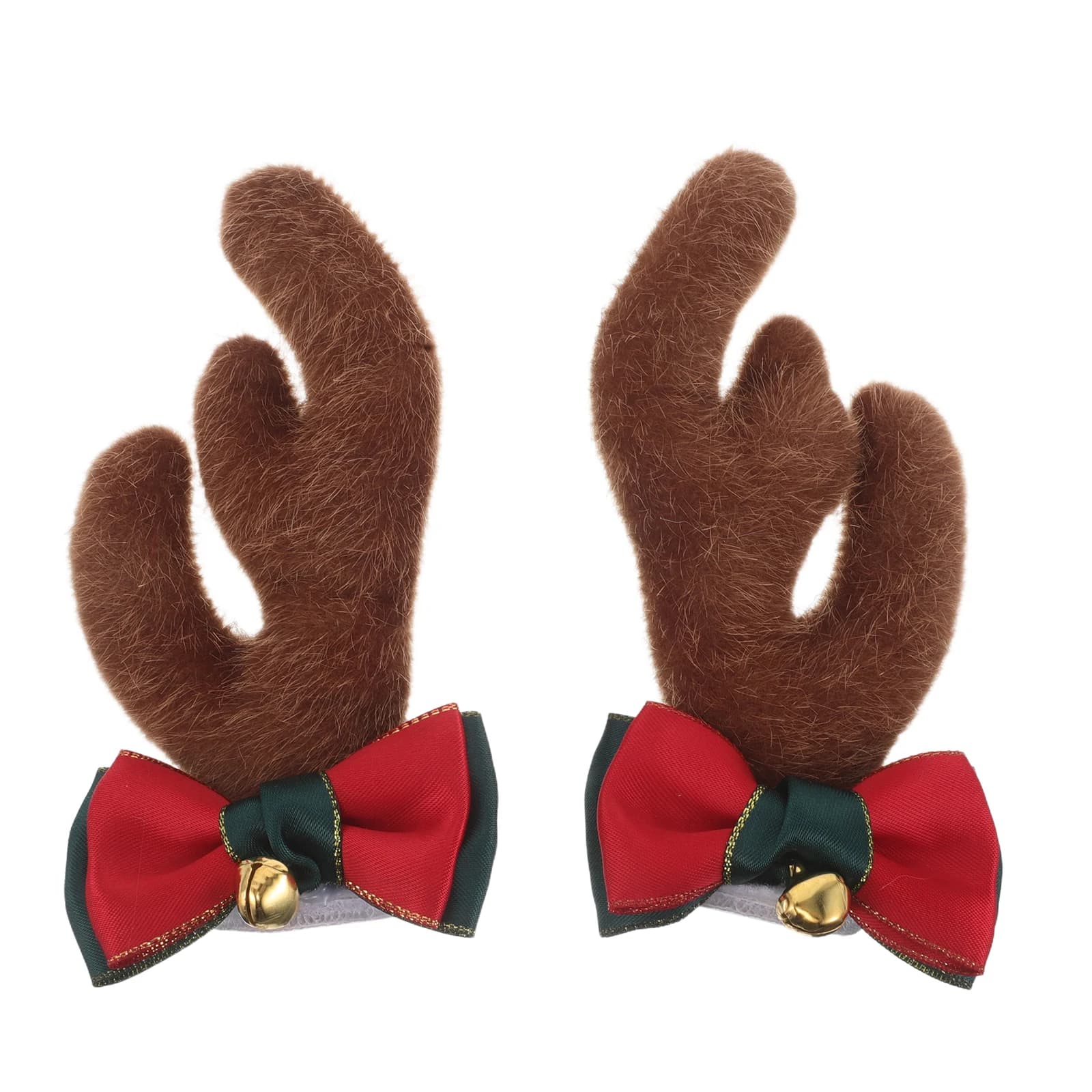 1 pair of helmet decorations with Christmas horns, decoration for ski helmet, motorcycle, bike, bicycle, deer horn, headdress, decorations, accessories