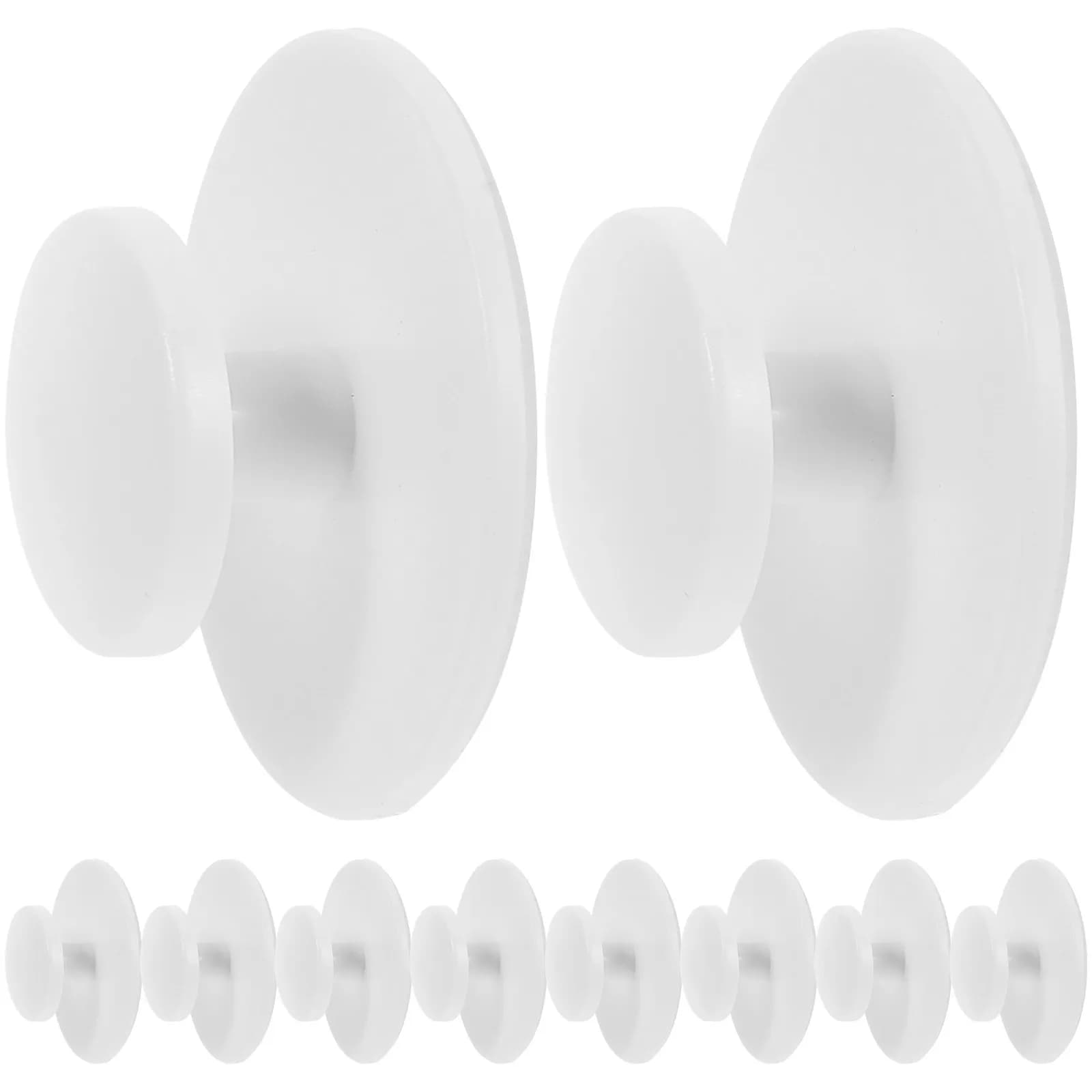 10 Pezzi Maniglie Adesive Rotonde per Armadi, Pomelli per Cassetti, Maniglie Autoadesive per Porte in Vetro, Guardaroba, Cucina, con Presa Confortevole