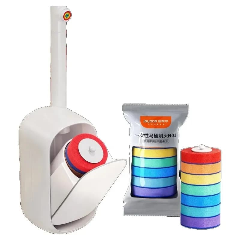Disposable toilet brush, no dead ends, new bathroom wall-mounted set, toilet cleaning tool that will not get your hands dirty